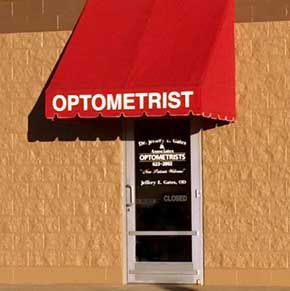 door exterior, eye doctor, optometrist, Clarksburg, WV